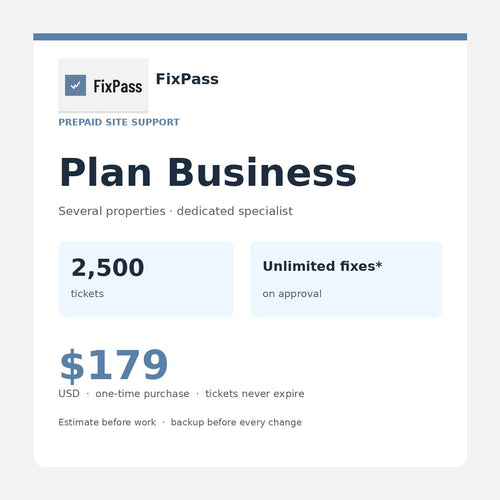 FixPass Plan Business — 2500 tickets