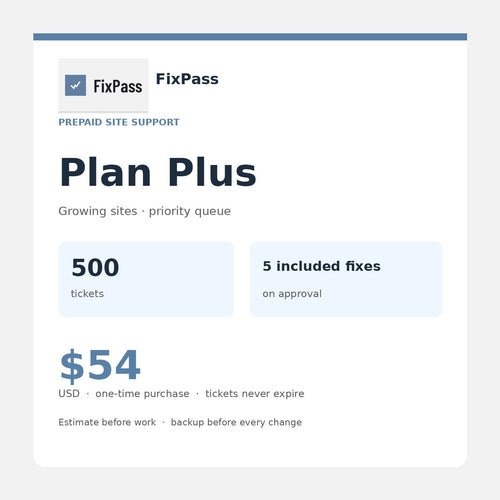 FixPass Plan Plus — 500 tickets